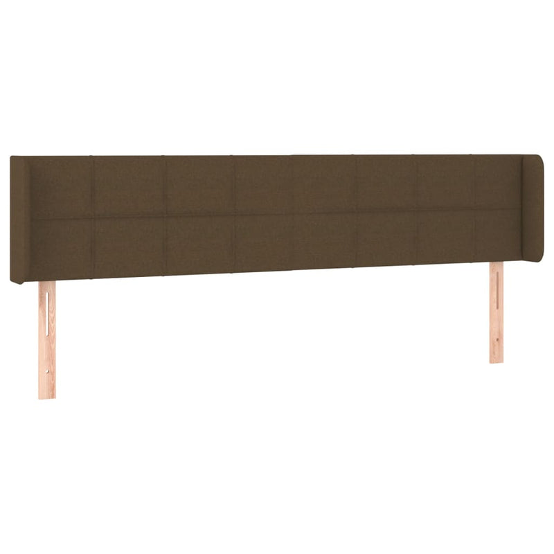 vidaXL sötétbarna szövet LED-es fejtámla 203 x 16 x 78/88 cm