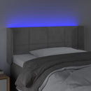 vidaXL világosszürke bársony LED-es fejtámla 83 x 16 x 78/88 cm