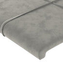 vidaXL világosszürke bársony LED-es fejtámla 83 x 16 x 78/88 cm