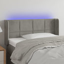 vidaXL világosszürke bársony LED-es fejtámla 83 x 16 x 78/88 cm