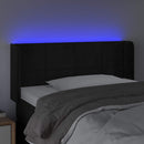 vidaXL fekete bársony LED-es fejtámla 83 x 16 x 78/88 cm