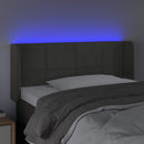 vidaXL sötétszürke bársony LED-es fejtámla 93 x 16 x 78/88 cm