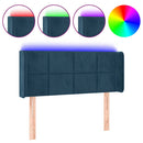 vidaXL sötétkék bársony LED-es fejtámla 93 x 16 x 78/88 cm