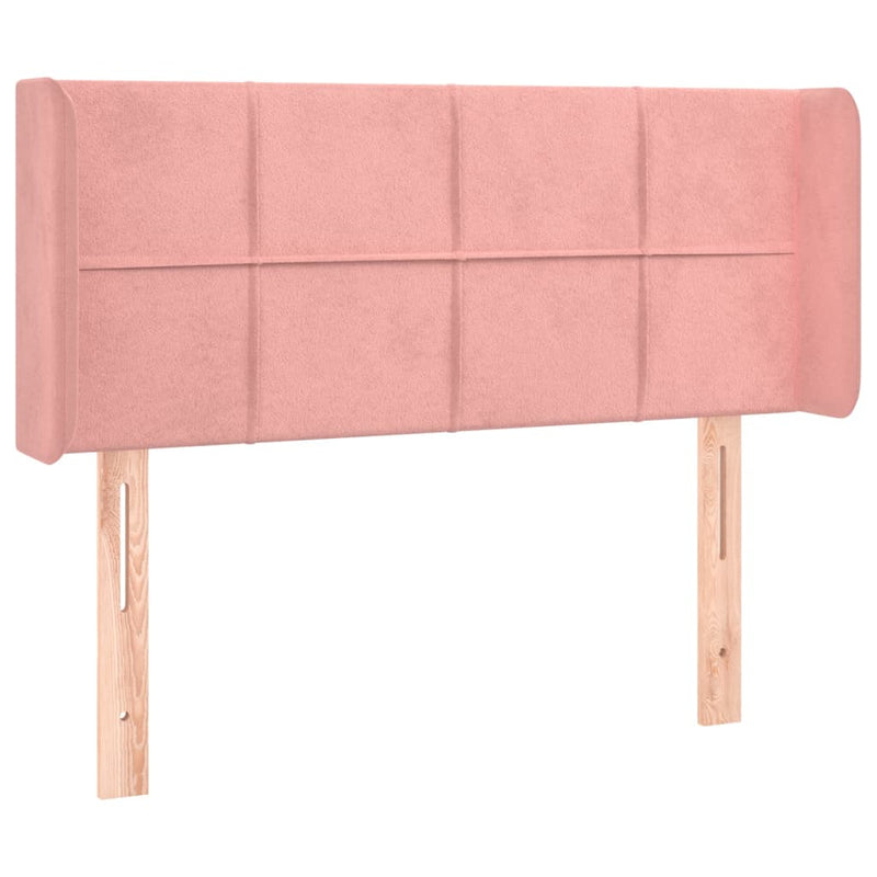 vidaXL rózsaszín bársony LED-es fejtámla 93x16x78/88 cm
