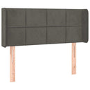 vidaXL sötétszürke bársony LED-es fejtámla 103 x 16 x 78/88 cm