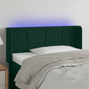 vidaXL sötétzöld bársony LED-es fejtámla 103 x 16 x 78/88 cm