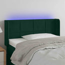 vidaXL sötétzöld bársony LED-es fejtámla 103 x 16 x 78/88 cm