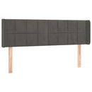 vidaXL sötétszürke bársony LED-es fejtámla 147 x 16 x 78/88 cm