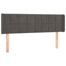vidaXL sötétszürke bársony LED-es fejtámla 147 x 16 x 78/88 cm
