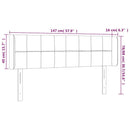 vidaXL sötétzöld bársony LED-es fejtámla 147 x 16 x 78/88 cm