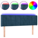 vidaXL sötétkék bársony LED-es fejtámla 147 x 16 x 78/88 cm
