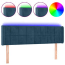 vidaXL sötétkék bársony LED-es fejtámla 147 x 16 x 78/88 cm