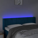 vidaXL sötétkék bársony LED-es fejtámla 147 x 16 x 78/88 cm