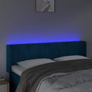 vidaXL sötétkék bársony LED-es fejtámla 147 x 16 x 78/88 cm