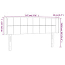 vidaXL sötétkék bársony LED-es fejtámla 147 x 16 x 78/88 cm