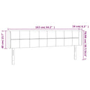 vidaXL világosszürke bársony LED-es fejtámla 163 x 16 x 78/88 cm