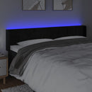vidaXL fekete bársony LED-es fejtámla 163 x 16 x 78/88 cm