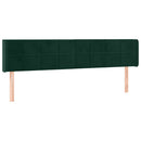 vidaXL sötétzöld bársony LED-es fejtámla 163 x 16 x 78/88 cm