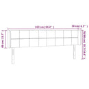 vidaXL sötétzöld bársony LED-es fejtámla 163 x 16 x 78/88 cm