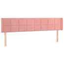 vidaXL rózsaszín bársony LED-es fejtámla 163x16x78/88 cm