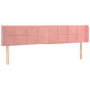 vidaXL rózsaszín bársony LED-es fejtámla 163x16x78/88 cm