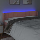 vidaXL rózsaszín bársony LED-es fejtámla 163x16x78/88 cm
