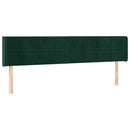 vidaXL sötétzöld bársony LED-es fejtámla 183 x 16 x 78/88 cm