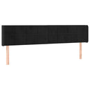 vidaXL fekete bársony LED-es fejtámla 203 x 16 x 78/88 cm