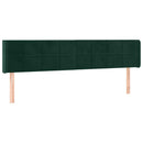 vidaXL sötétzöld bársony LED-es fejtámla 203 x 16 x 78/88 cm