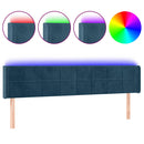vidaXL sötétkék bársony LED-es fejtámla 203 x 16 x 78/88 cm