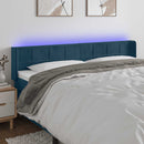 vidaXL sötétkék bársony LED-es fejtámla 203 x 16 x 78/88 cm