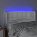 vidaXL fehér műbőr LED-es fejtámla 83x16x78/88 cm
