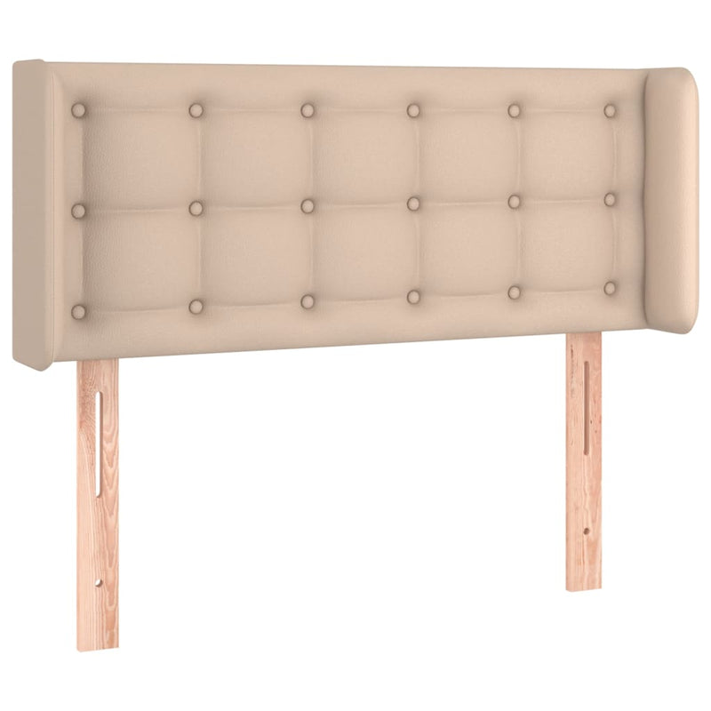 vidaXL fekete műbőr LED-es fejtámla 83x16x78/88 cm