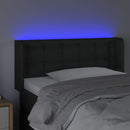 vidaXL fekete műbőr LED-es fejtámla 93 x 16 x 78/88 cm