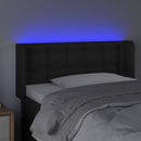 vidaXL fekete műbőr LED-es fejtámla 93 x 16 x 78/88 cm