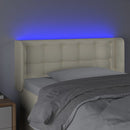 vidaXL krémszínű műbőr LED-es fejtámla 93 x 16 x 78/88 cm
