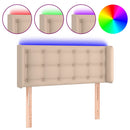 vidaXL fekete műbőr LED-es fejtámla 93x16x78/88 cm