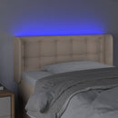 vidaXL fekete műbőr LED-es fejtámla 93x16x78/88 cm