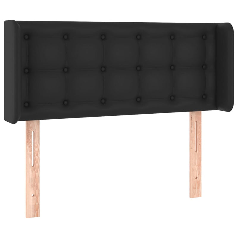vidaXL fekete műbőr LED-es fejtámla 103 x 16 x 78/88 cm