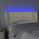 vidaXL krémszínű műbőr LED-es fejtámla 103 x 16 x 78/88 cm