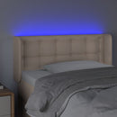 vidaXL cappuccino színű műbőr LED-es fejtámla 103x16x78/88 cm