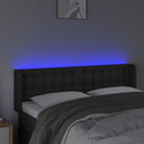 vidaXL fekete műbőr LED-es fejtámla 147 x 16 x 78/88 cm