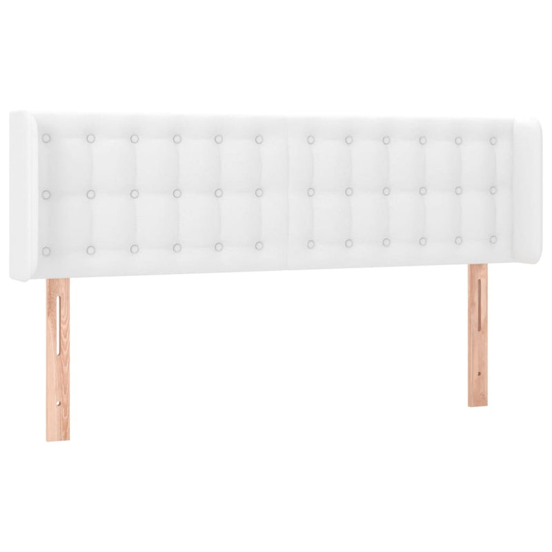 vidaXL fehér műbőr LED-es fejtámla 147x16x78/88 cm