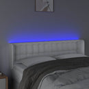 vidaXL fehér műbőr LED-es fejtámla 147x16x78/88 cm