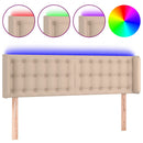 vidaXL cappuccino színű műbőr LED-es fejtámla 147x16x78/88 cm