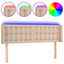 vidaXL cappuccino színű műbőr LED-es fejtámla 147x16x78/88 cm