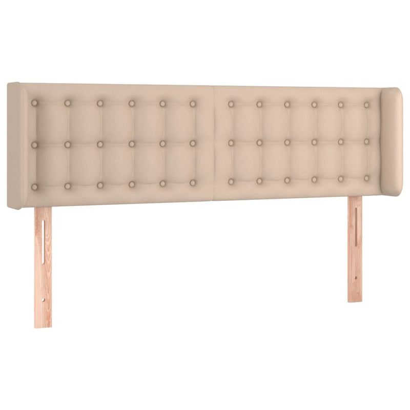vidaXL cappuccino színű műbőr LED-es fejtámla 147x16x78/88 cm