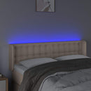 vidaXL cappuccino színű műbőr LED-es fejtámla 147x16x78/88 cm
