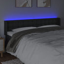vidaXL fekete műbőr LED-es fejtámla 163 x 16 x 78/88 cm