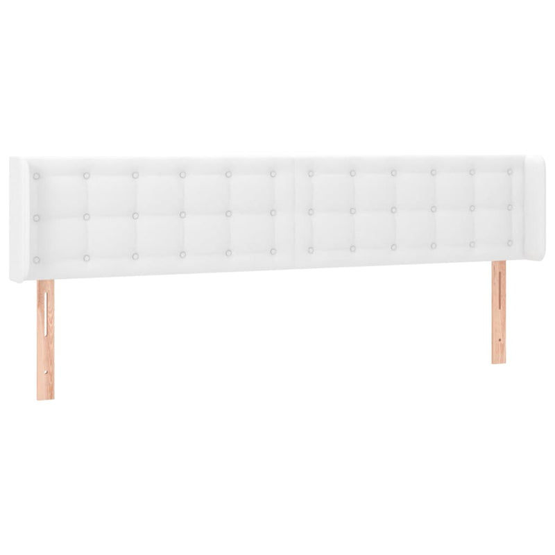 vidaXL fehér műbőr LED-es fejtámla 163x16x78/88 cm